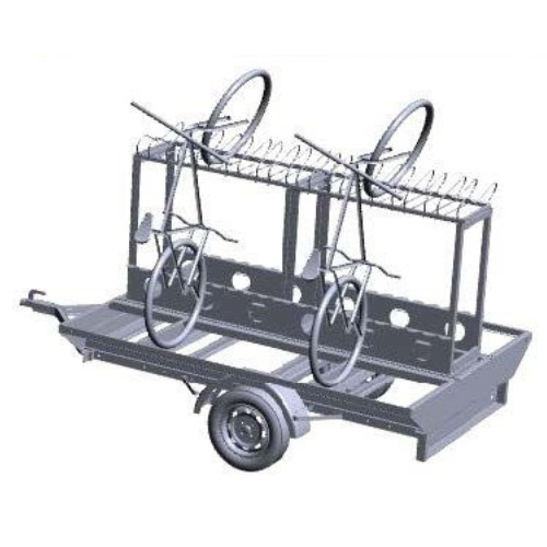 PORTABICICLETAS ESPECIAL REMOLQUE BICICLETA DE MONTAÑA / E-BIKE 10P