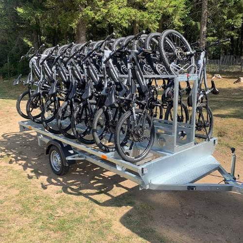 PORTABICICLETAS ESPECIAL REMOLQUE BICICLETA DE MONTAÑA / E-BIKE 10P